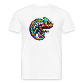 Chameleon - Men's T-Shirt - white - Front - AI Model Male 178 dark (178cm)