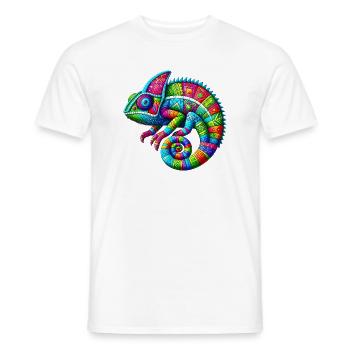 Caméléon - T-shirt homme - blanc - Devant - AI Model Male 178 dark (178cm)