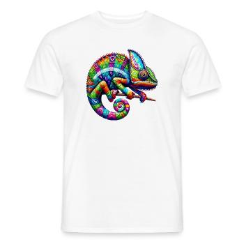 Chameleon - Men's T-Shirt - white - Front - AI Model Male 178 dark (178cm)