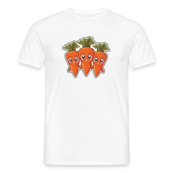 Karla, Kalle et Kim – Les amis de la carotte - T-shirt homme - blanc - Devant - AI Model Male 178 dark (178cm)
