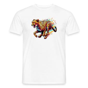 Guépard - T-shirt homme - blanc - Devant - AI Model Male 178 dark (178cm)