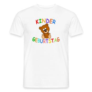 Kindergeburtstag mit Teddybär - Männer T-Shirt - Weiß - Vorne - AI Model Male 178 dark (178cm)