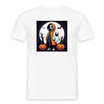 Fantômes d’Halloween - T-shirt homme - blanc - Devant - AI Model Male 178 dark (178cm)