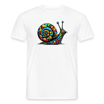 Snail - Men's T-Shirt - white - Front - AI Model Male 178 dark (178cm)