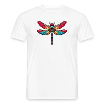 Libelle - Männer T-Shirt - Weiß - Vorne - AI Model Male 178 dark (178cm)