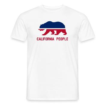 Californiens - T-shirt homme - blanc - Devant - AI Model Male 178 dark (178cm)