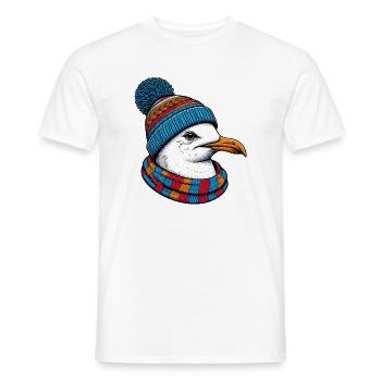 Gull - Men's T-Shirt - white - Front - AI Model Male 178 dark (178cm)