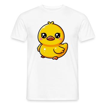 Ente Ente Ente Ente Ente - Männer T-Shirt - Weiß - Vorne - AI Model Male 178 dark (178cm)