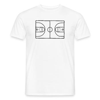 Baketballfeld - Männer T-Shirt - Weiß - Vorne - AI Model Male 178 dark (178cm)