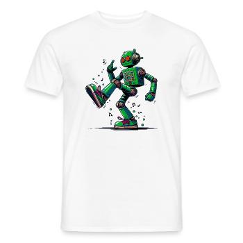 Außerirdischer außerirdischer Roboter tanzt - Männer T-Shirt - Weiß - Vorne - AI Model Male 178 dark (178cm)