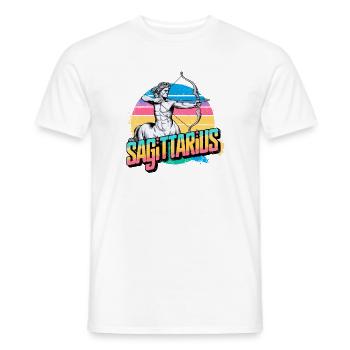 Sagittarius Horoscope Astrology Vintage Centaur. - Men's T-Shirt - white - Front - AI Model Male 178 dark (178cm)