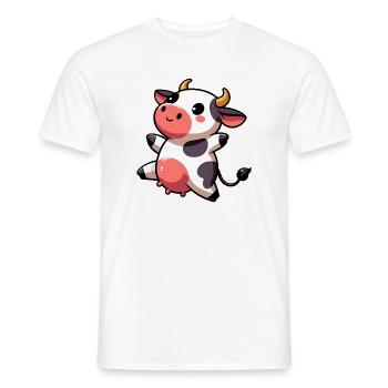 Kuh - Männer T-Shirt - Weiß - Vorne - AI Model Male 178 dark (178cm)