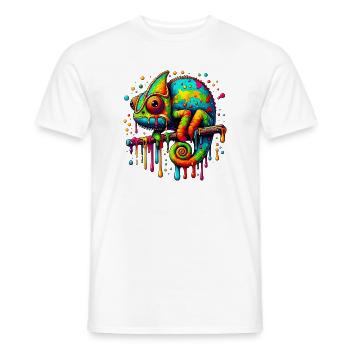 Chameleon - Men's T-Shirt - white - Front - AI Model Male 178 dark (178cm)