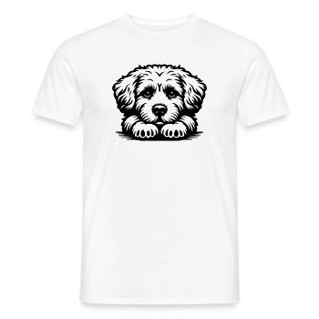 Tête bolognaise avec pattes - T-shirt homme - blanc - Devant - AI Model Male 178 dark (178cm)