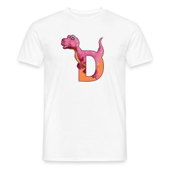 D - DINOSAURIER, Personalisierbar - Männer T-Shirt - Weiß - Vorne - AI Model Male 178 dark (178cm)