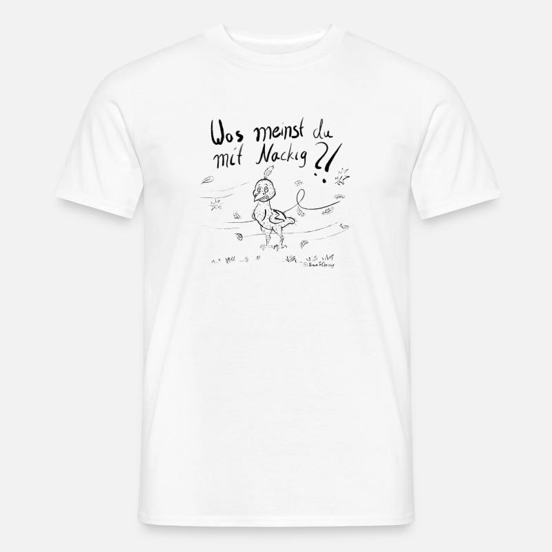 Ein Mausender Vogel im Herbstwind - Männer T-Shirt - Weiß