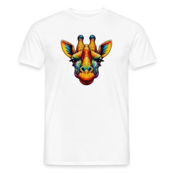 Girafe - T-shirt homme - blanc - Devant - AI Model Male 178 dark (178cm)