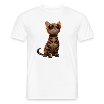 Bengal Katze Leopard Cat Leopardette Bengal Katzen - Männer T-Shirt - Weiß - Vorne - AI Model Male 178 dark (178cm)