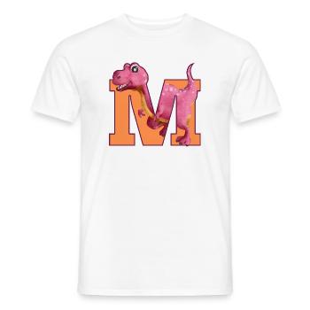 M- DINOSAURIER, Personalisierbar - Männer T-Shirt - Weiß - Vorne - AI Model Male 178 dark (178cm)