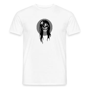 tête de mort féminine - T-shirt homme - blanc - Devant - AI Model Male 178 dark (178cm)