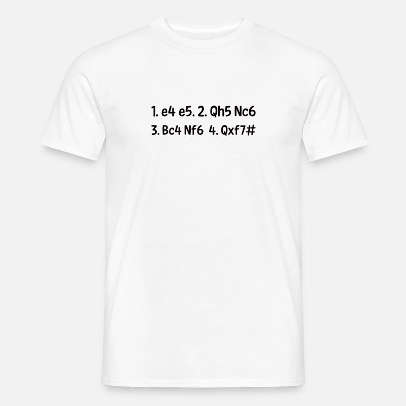 Schäfermatt - Schach, Schachfigur Geschenkidee - Männer T-Shirt - Weiß
