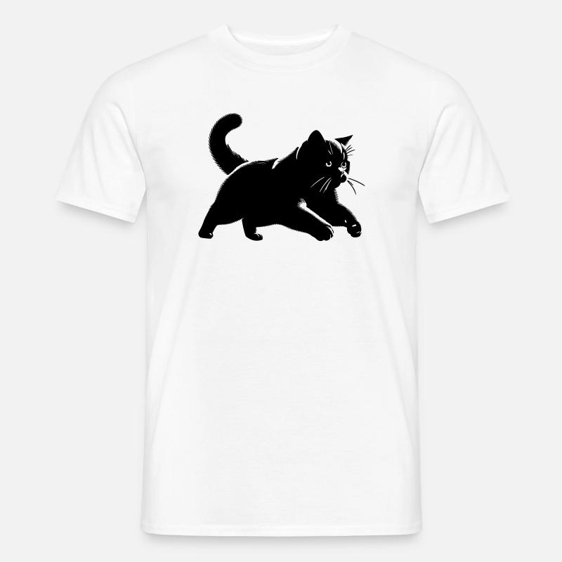 Britisch Kurzhaar Katze - Männer T-Shirt - Weiß