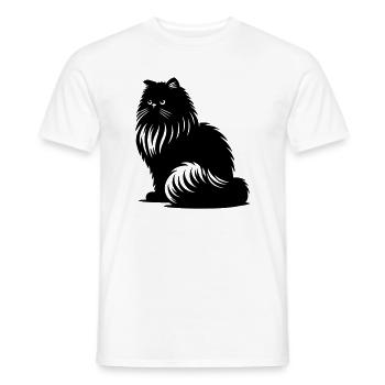 Perserkatze - Perser - Männer T-Shirt - Weiß - Vorne - AI Model Male 178 dark (178cm)