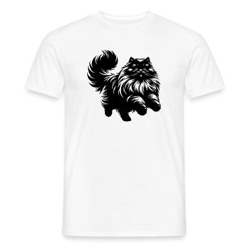 Perserkatze - Perser - Männer T-Shirt - Weiß - Vorne - AI Model Male 178 dark (178cm)