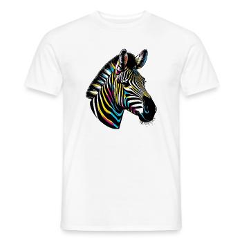 Zebra - Men's T-Shirt - white - Front - AI Model Male 178 dark (178cm)