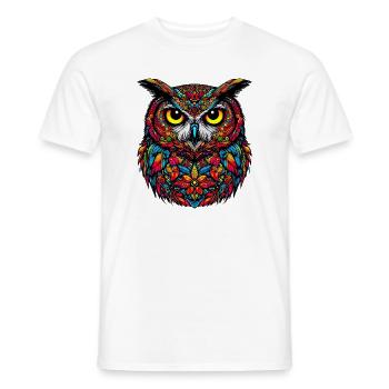 Hibou - T-shirt homme - blanc - Devant - AI Model Male 178 dark (178cm)