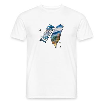 Aquarell Landkarte Taiwan - Männer T-Shirt - Weiß - Vorne - AI Model Male 178 dark (178cm)