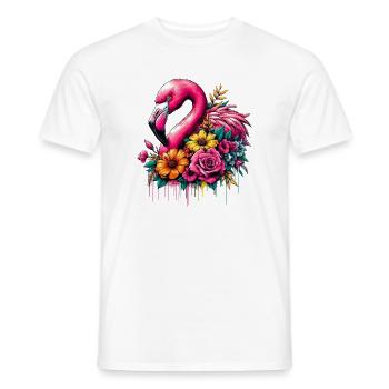 Flamingo - Männer T-Shirt - Weiß - Vorne - AI Model Male 178 dark (178cm)