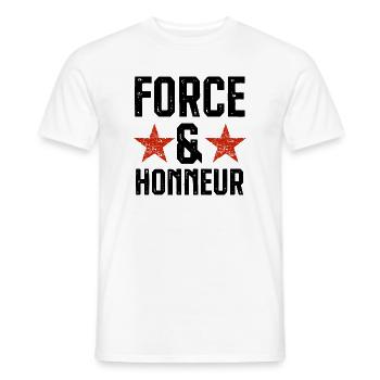 Force et honneur 2 - T-shirt homme - blanc - Devant - AI Model Male 178 dark (178cm)