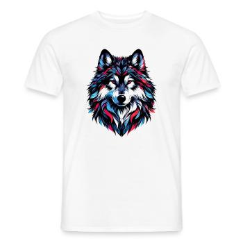 Wolf - Men's T-Shirt - white - Front - AI Model Male 178 dark (178cm)
