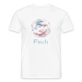 Elegantes Fische Sternzeichen Aquarell Geschenk - Männer T-Shirt - Weiß - Vorne - AI Model Male 178 dark (178cm)