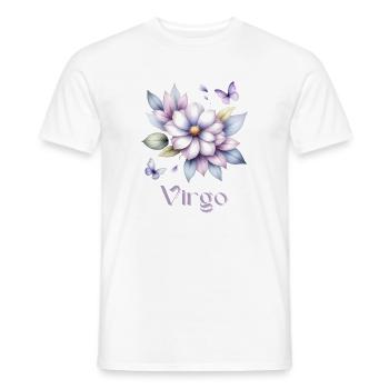 Elegantes Virgo Sternzeichen Aquarell Geschenk - Männer T-Shirt - Weiß - Vorne - AI Model Male 178 dark (178cm)