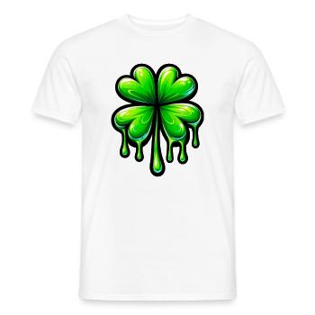 Trèfle à quatre feuilles - T-shirt homme - blanc - Devant - AI Model Male 178 dark (178cm)