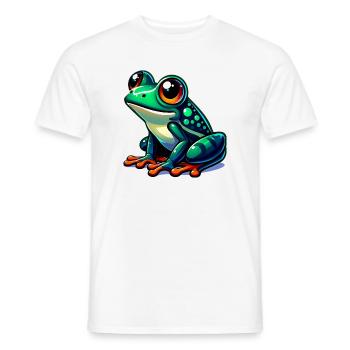 Frog - Men's T-Shirt - white - Front - AI Model Male 178 dark (178cm)