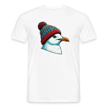 Mouette - T-shirt homme - blanc - Devant - AI Model Male 178 dark (178cm)
