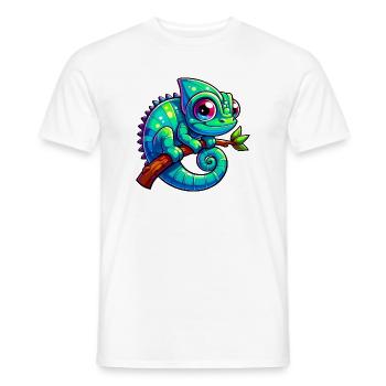 Chameleon - Men's T-Shirt - white - Front - AI Model Male 178 dark (178cm)