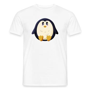 Chubby Penguin - Men's T-Shirt - white - Front - AI Model Male 178 dark (178cm)