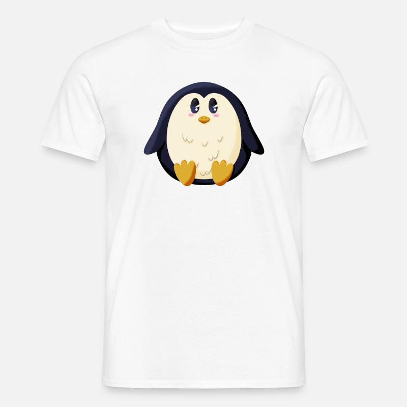 Pummeliger Pinguin - Männer T-Shirt - Weiß