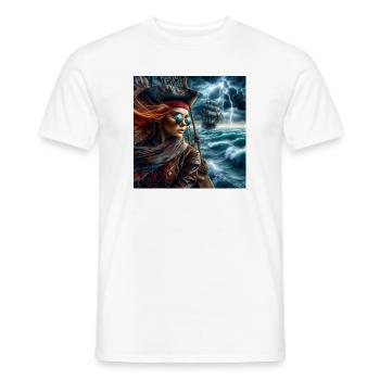 The Adventurer of the Seas - Men's T-Shirt - white - Front - AI Model Male 178 dark (178cm)