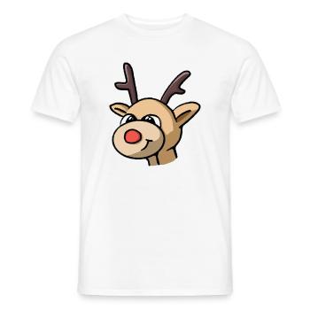 Rudolf Rentier - Männer T-Shirt - Weiß - Vorne - AI Model Male 178 dark (178cm)