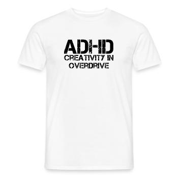 ADHS - Männer T-Shirt - Weiß - Vorne - AI Model Male 178 dark (178cm)