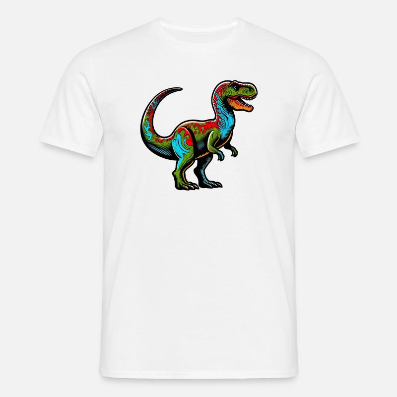 Dinosaurier - Männer T-Shirt - Weiß