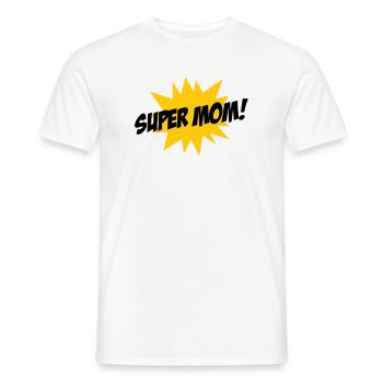 Super Mom - Mother's Day - Men's T-Shirt - white - Front - AI Model Male 178 dark (178cm)