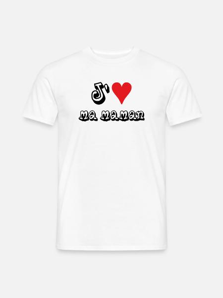 J'aime ma maman - T-shirt homme - blanc