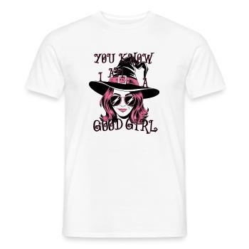 Good Girl Witch Halloween Magic Fantasy Design. - Men's T-Shirt - white - Front - AI Model Male 178 dark (178cm)