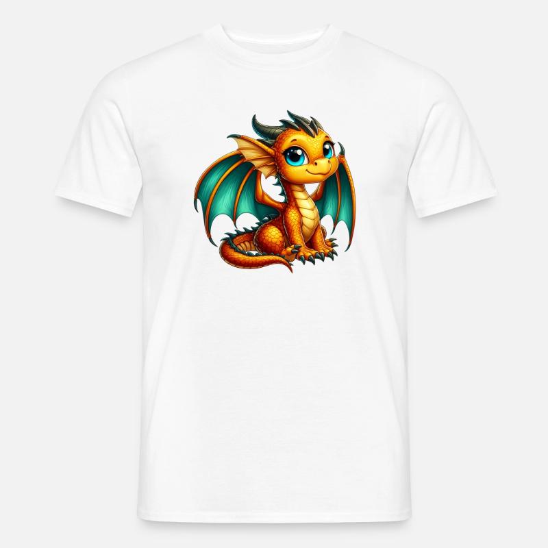 Drache - Männer T-Shirt - Weiß